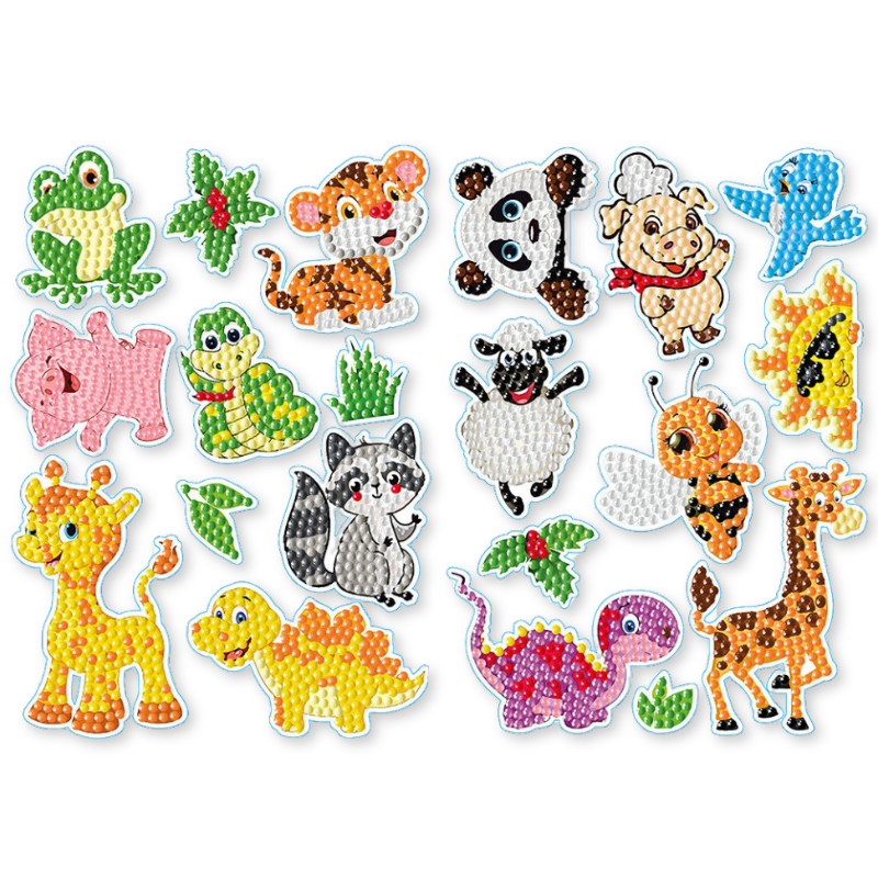 Diamond Painting Sticker Set XL - Tierfreunde