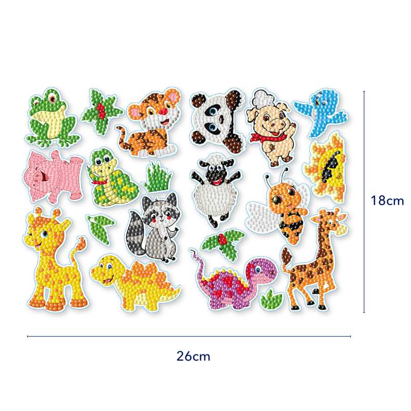 Diamond Painting Sticker Set XL - Tierfreunde