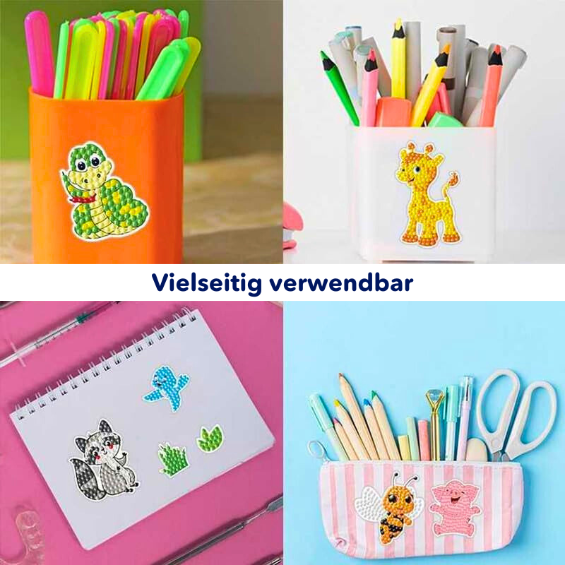 Diamond Painting Sticker Set XL - Tierfreunde