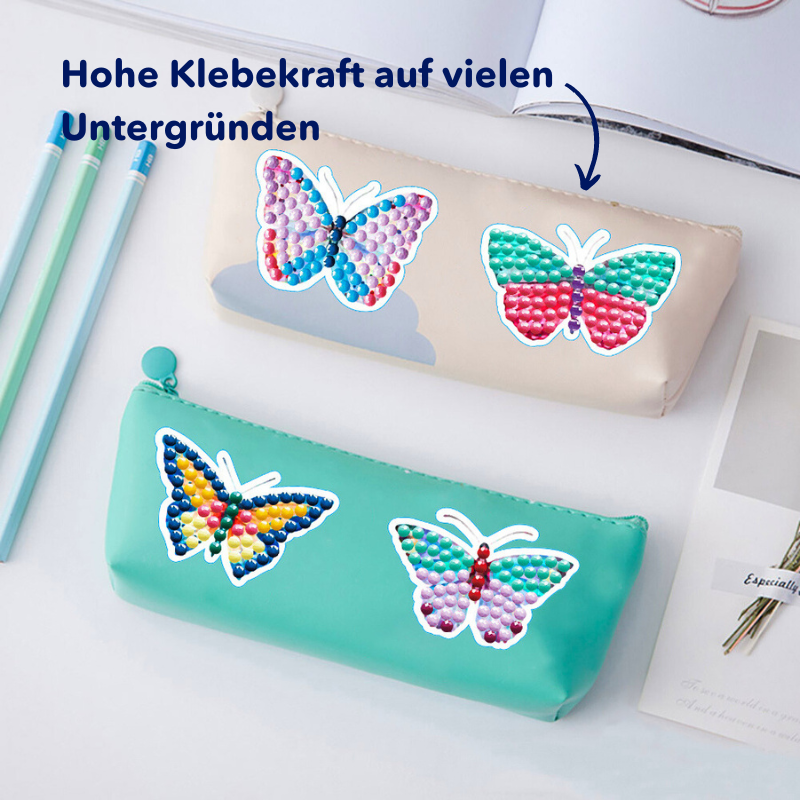 Diamond Painting Sticker Set XL - Bunte Schmetterlinge