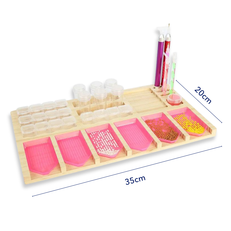 Diamond Painting XXL Profiequipment Set Holz - 46-teilig