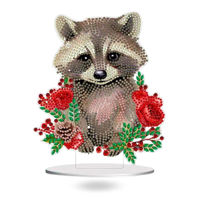 Diamond Painting Aufsteller - Süßer Waschbär