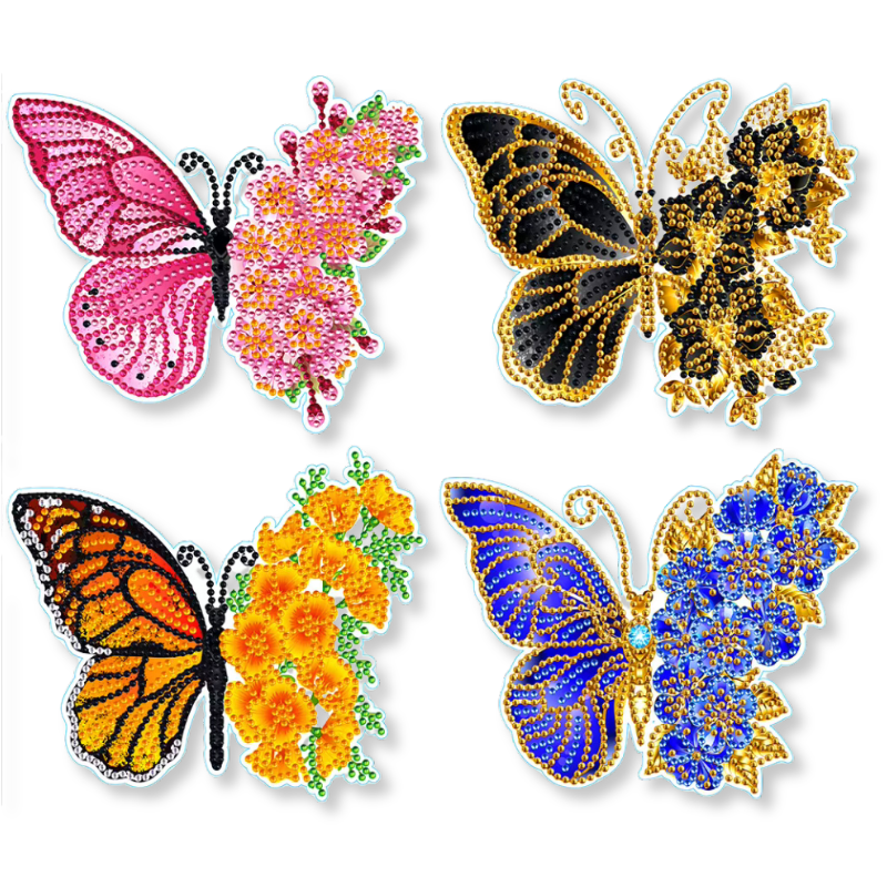 Diamond Painting XXL Sticker - Colorful Butterflies