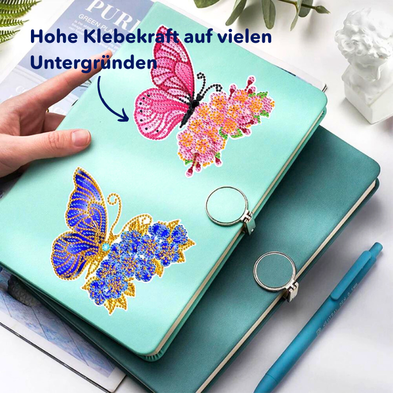 Diamond Painting XXL Sticker - Colorful Butterflies