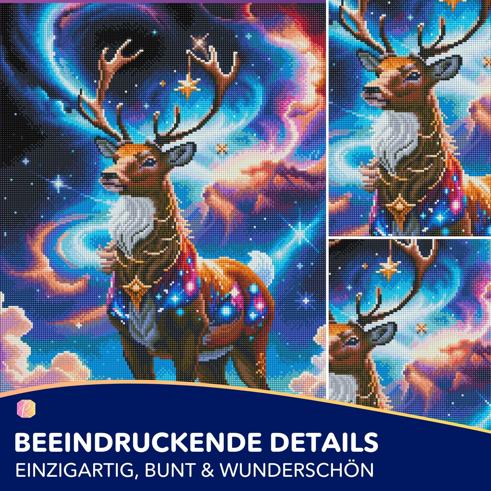 Diamond Painting - Rentier im Abendzauber