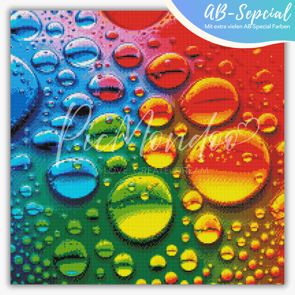 Diamond Painting AB Special - Colorful raindrops