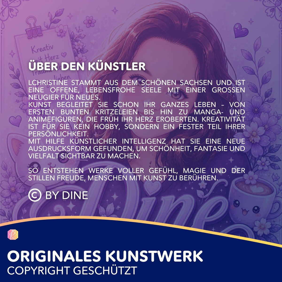 Künstlerportrait für Diamond Painting Set Moni´s Special Sweet Pinki mit niedlichem Hasen-Motiv