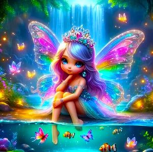 Diamond Painting - Entspannung am Elfenteich