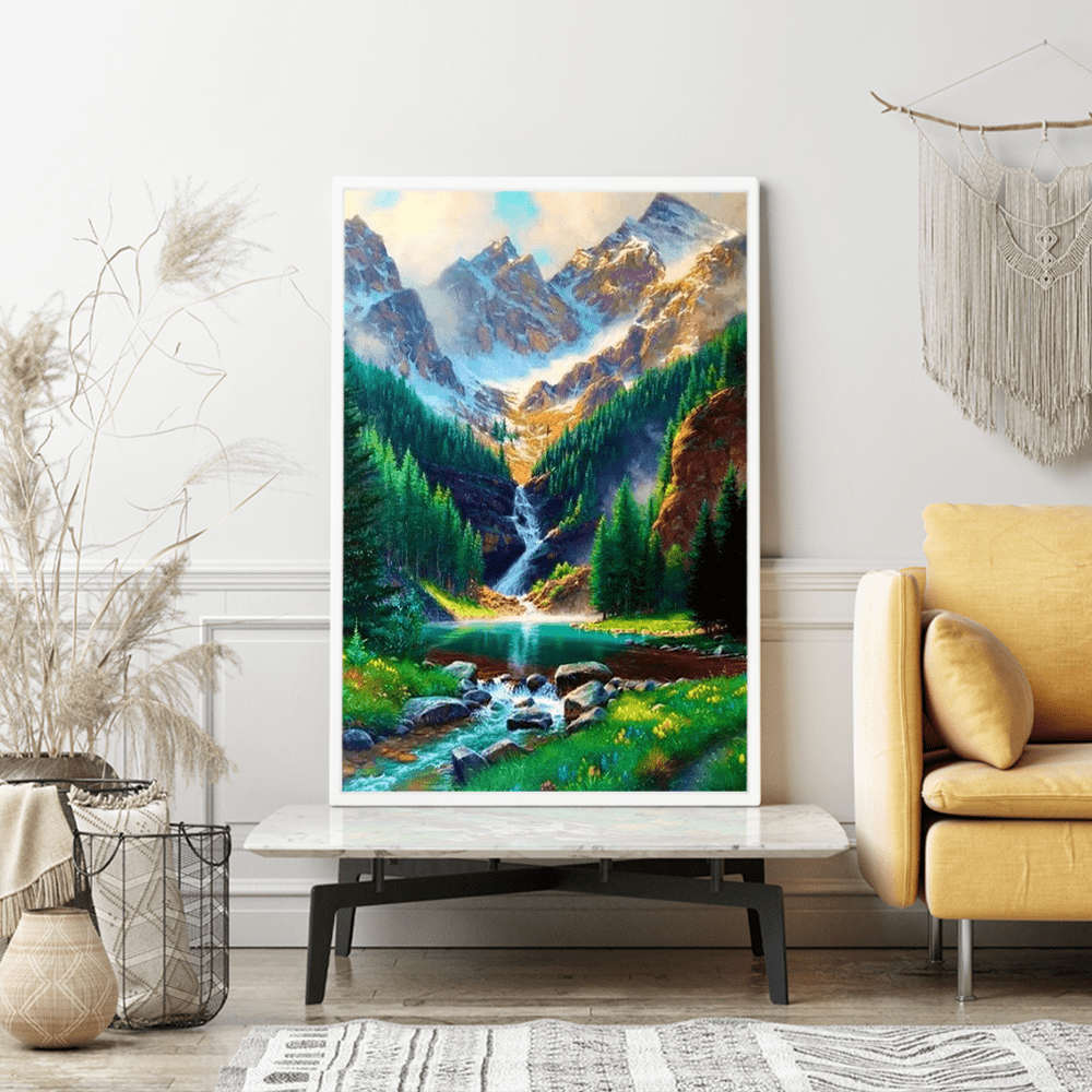 Diamond Painting - Friedliche Bergwelt