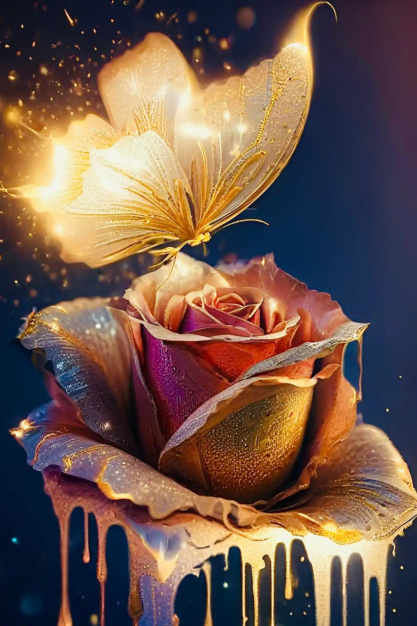 Diamond Painting Moni´s Special - Goldene Rose