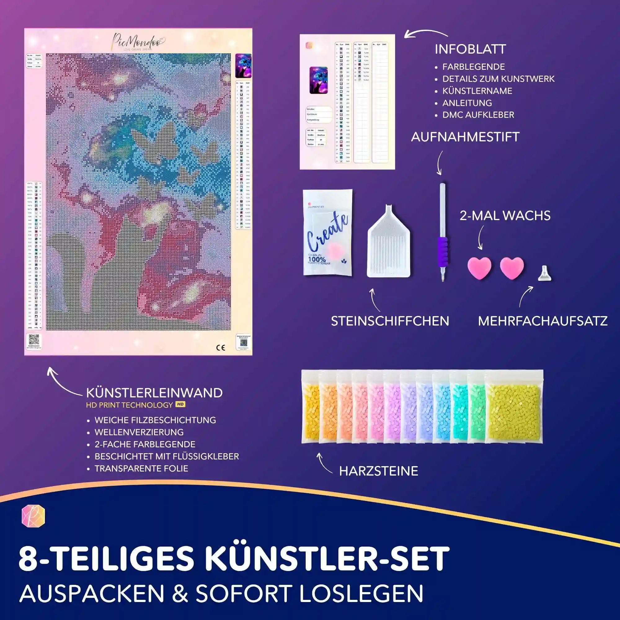 Diamond Painting Leuchtbild Special - Touch the butterflies