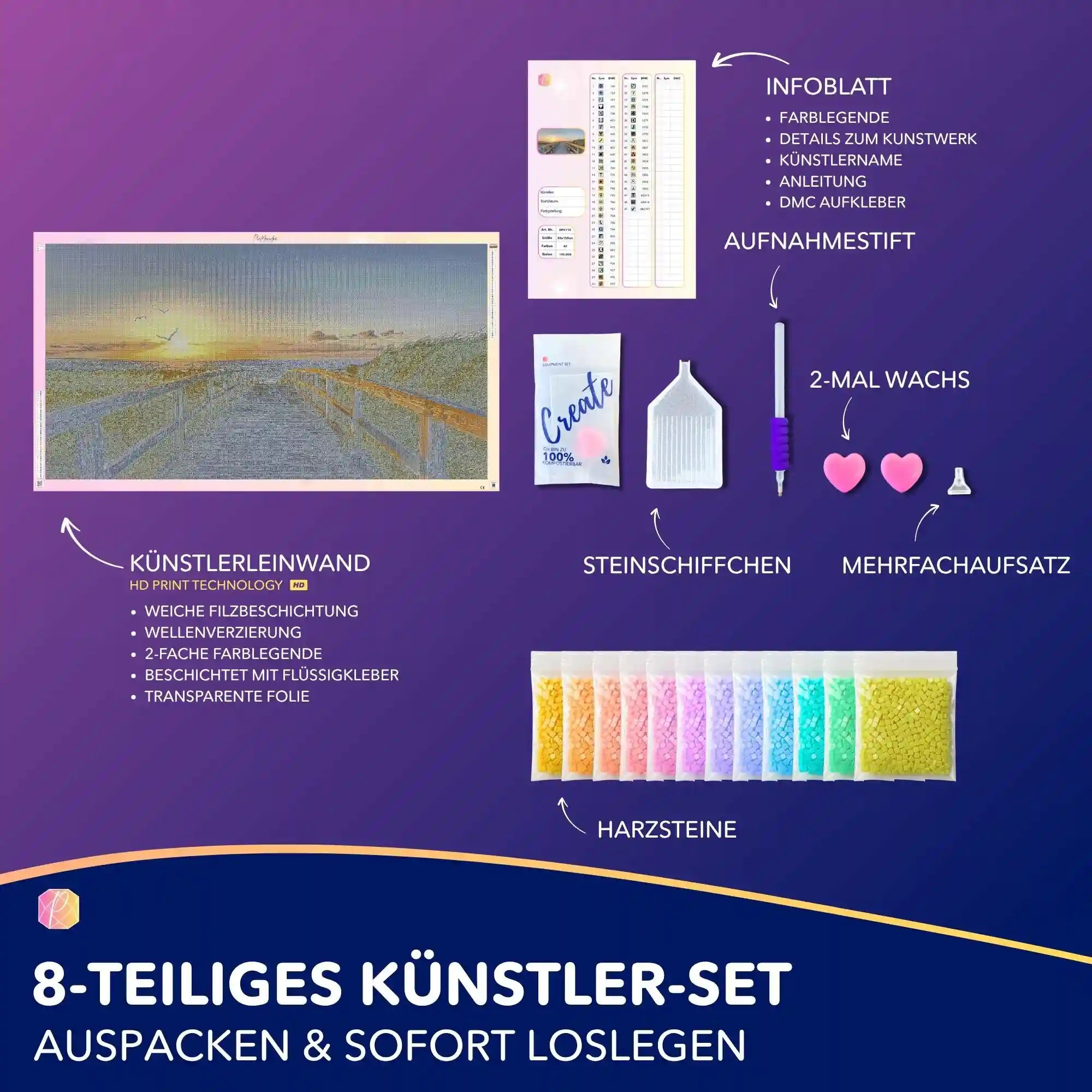 Diamond Painting XXXL - Strand der Ruhe