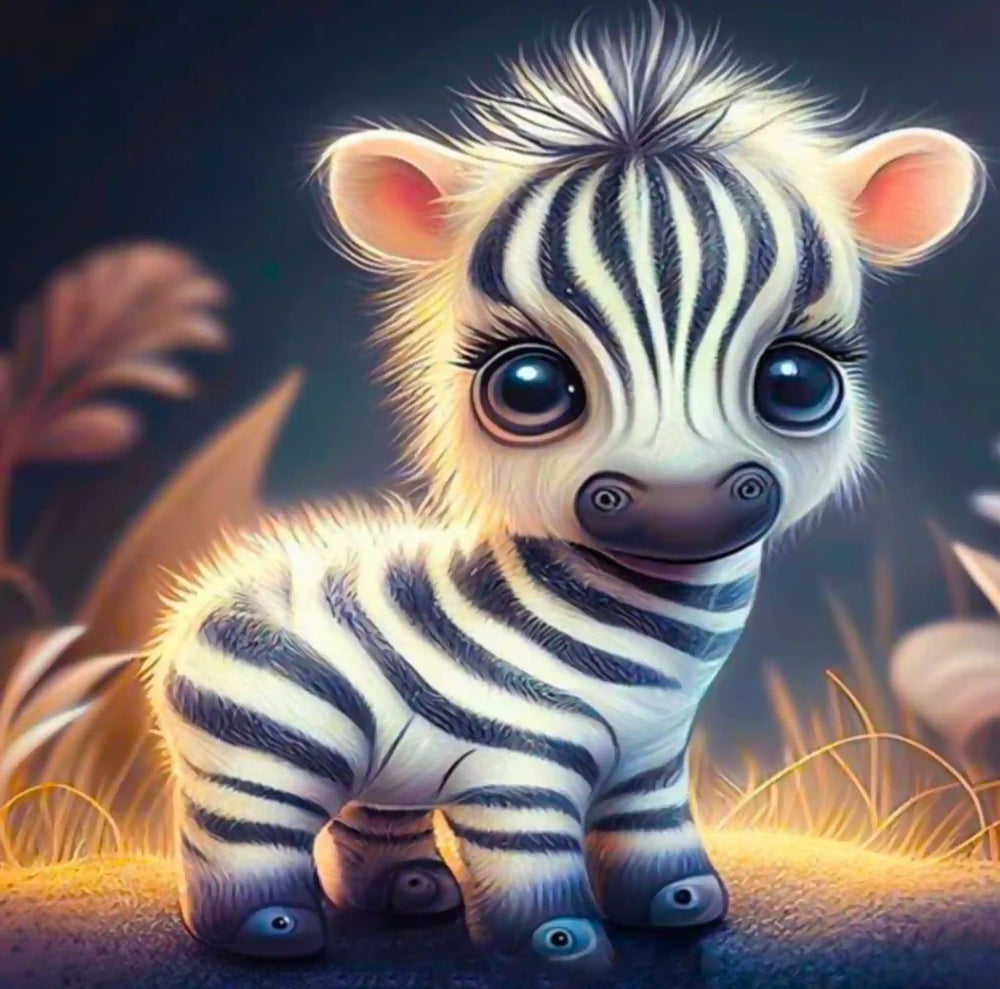 Diamond Painting - Süsses Zebrababy