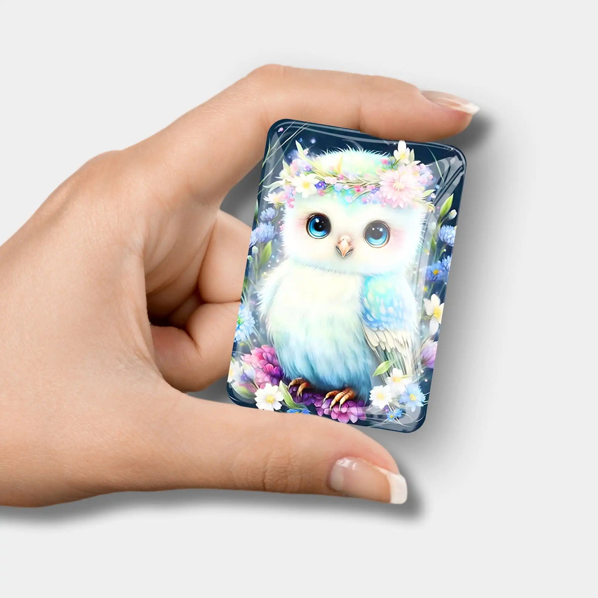 Cover Minder - Eule im Blumenmeer