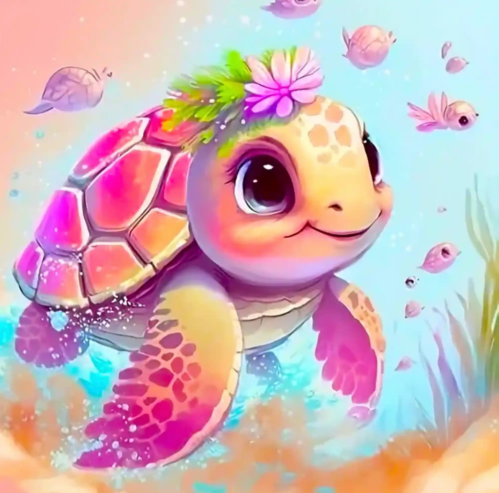 Diamond Painting - Schildkrötenmädchen Trudi