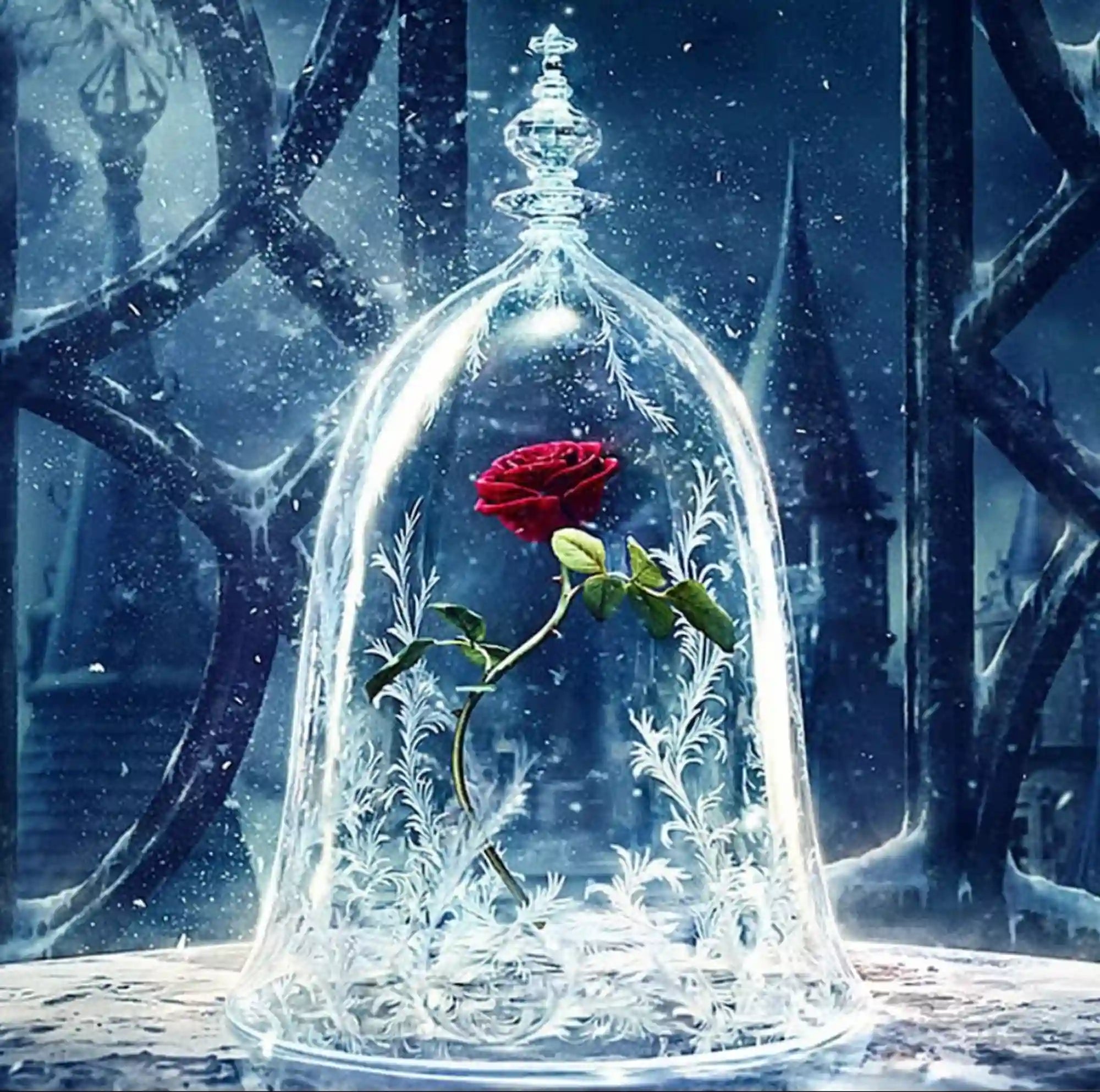 Diamond Painting - "Rose im Wunderglas"