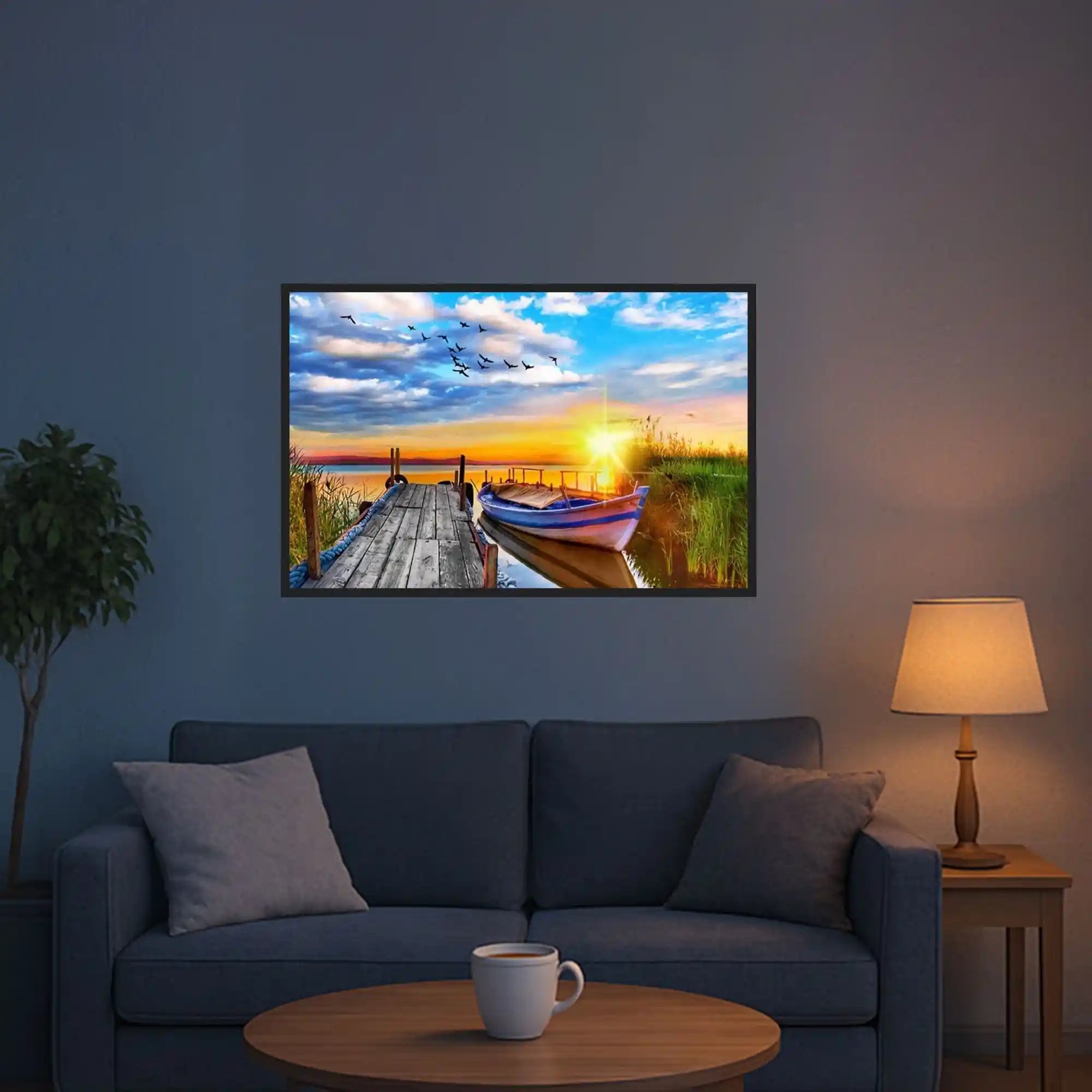 Diamond Painting - "Sonniger Abend am See"