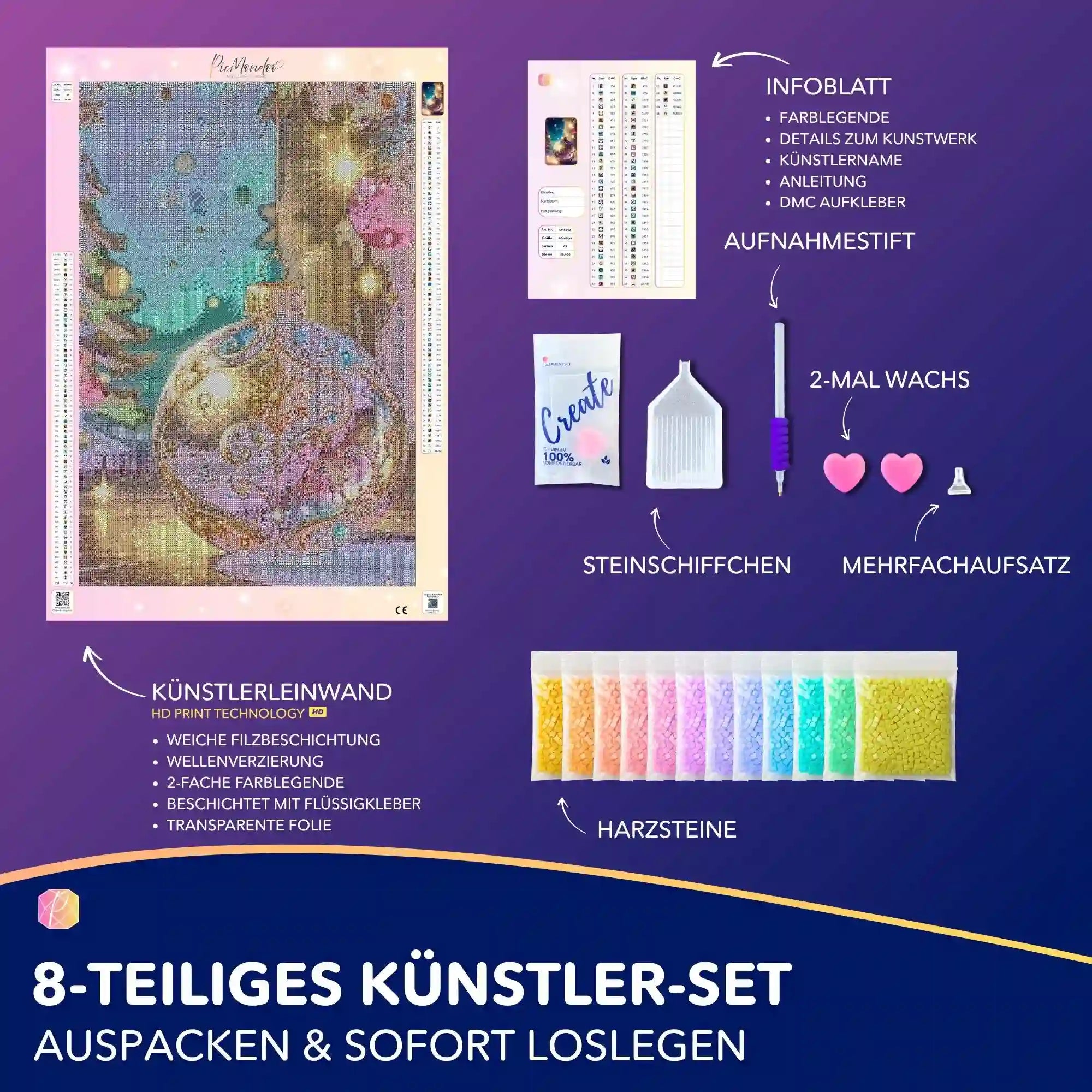 Diamond Painting 7 Tage Special - Zauberhafte Weihnachtskugel