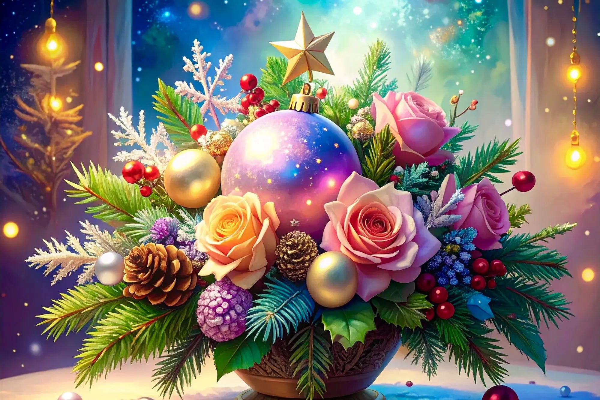 Diamond Painting 7 Tage Special - Weihnachtsgesteck