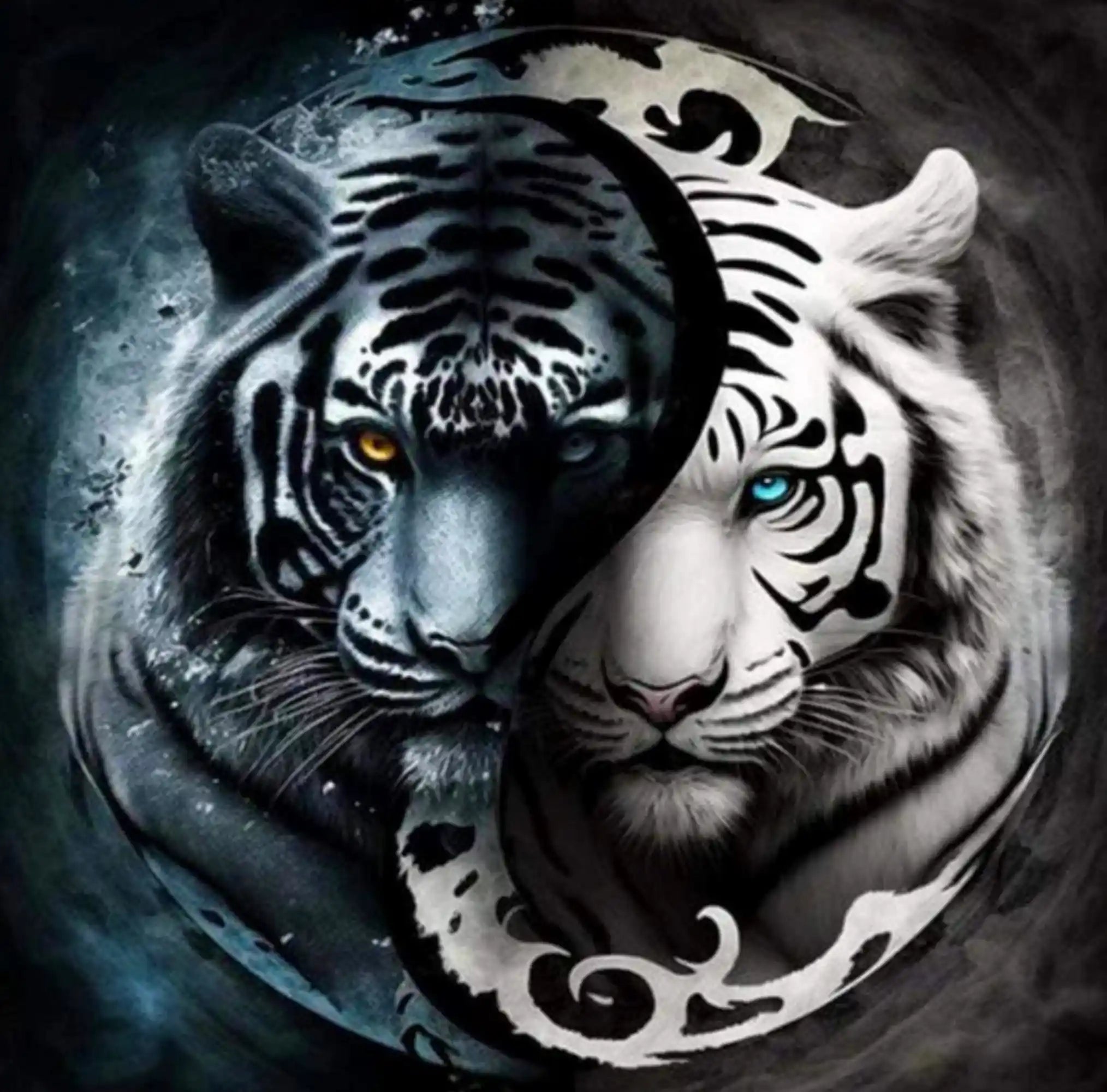 Diamond Painting - Tiger "Ying und Yang"