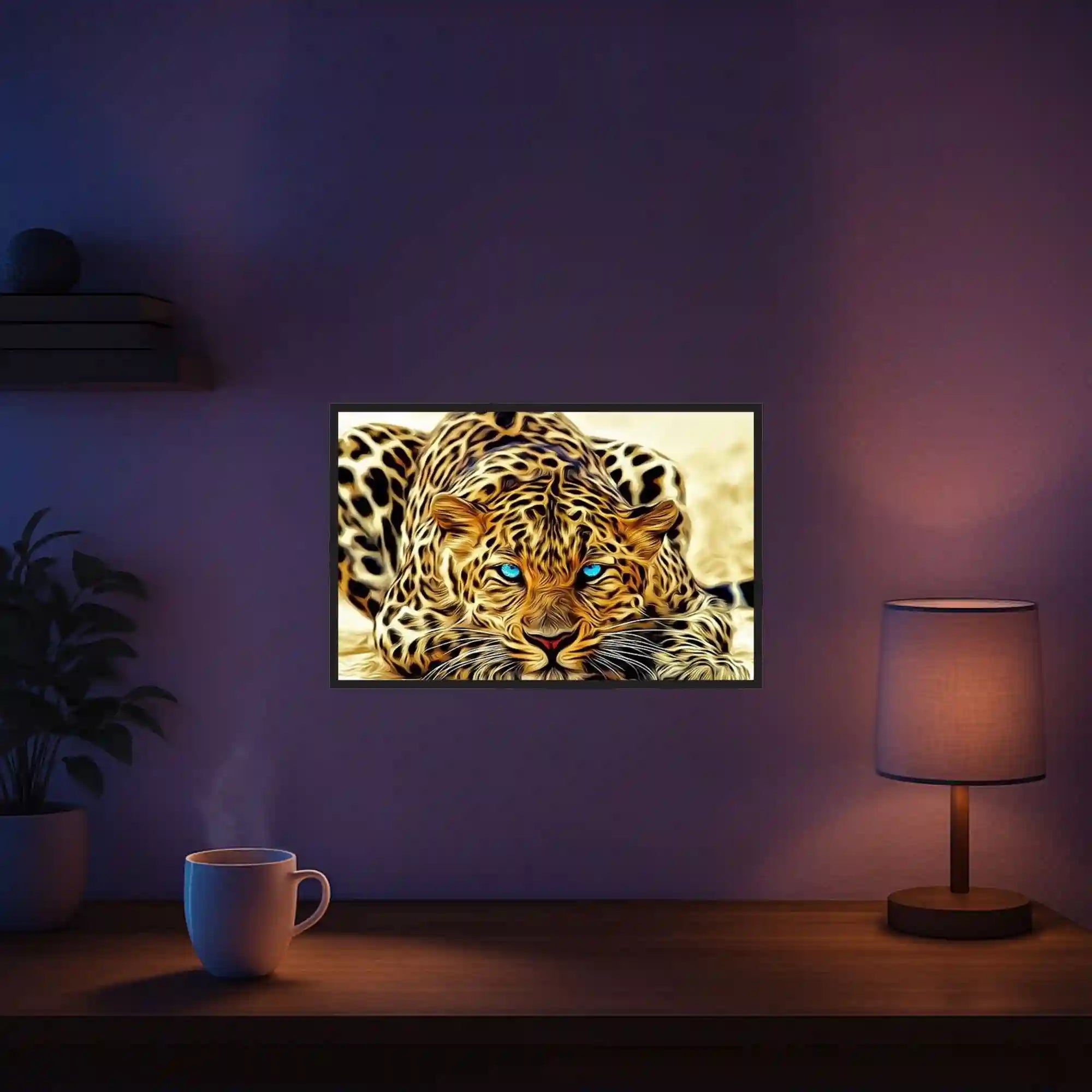 Diamond Painting - Leopard Blue Eyes MINI