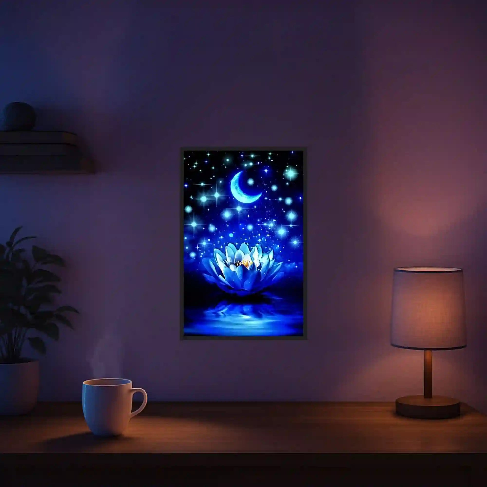 Diamond Painting - Blaue Seerose MINI