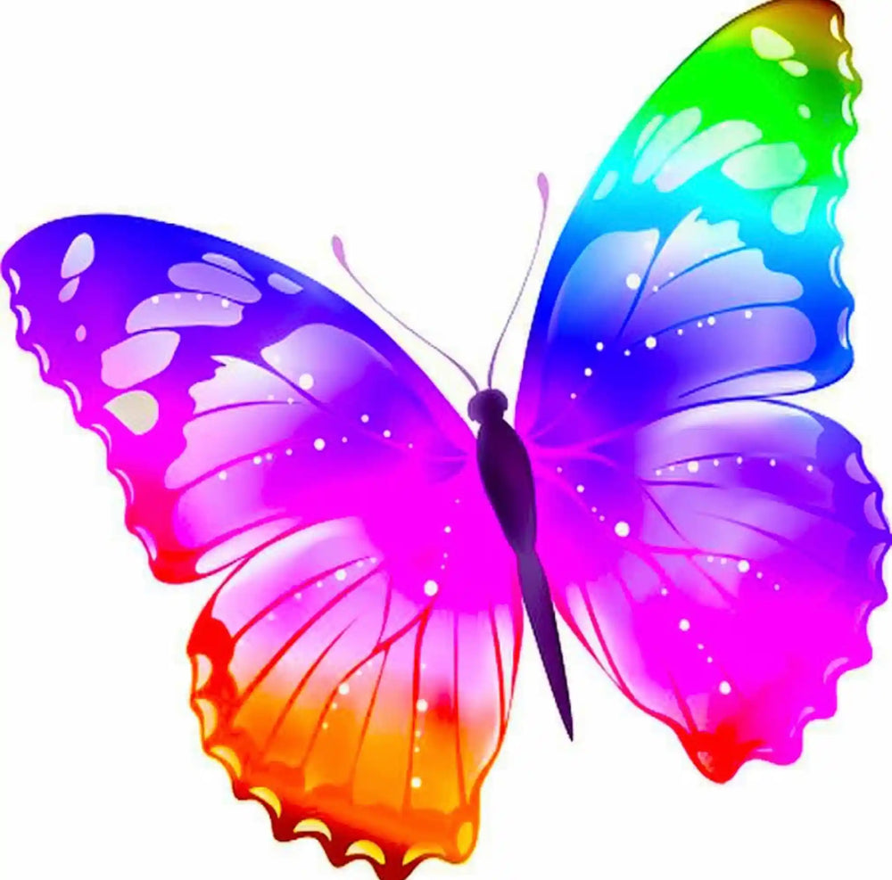Diamond Painting Kids - Farbenfroher Schmetterling