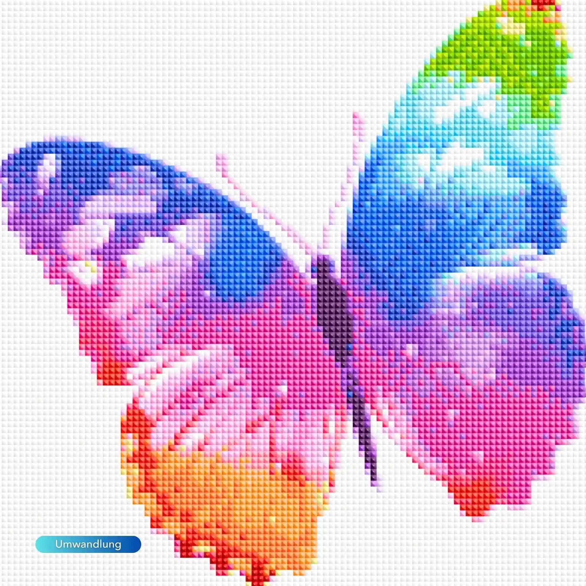 Diamond Painting Kids - Farbenfroher Schmetterling