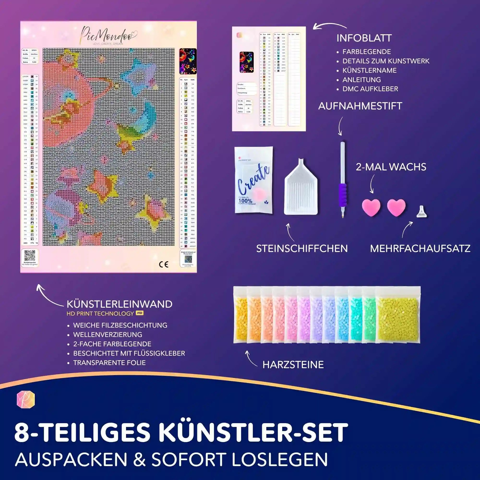 Diamond Painting Kids - Buntes Universum