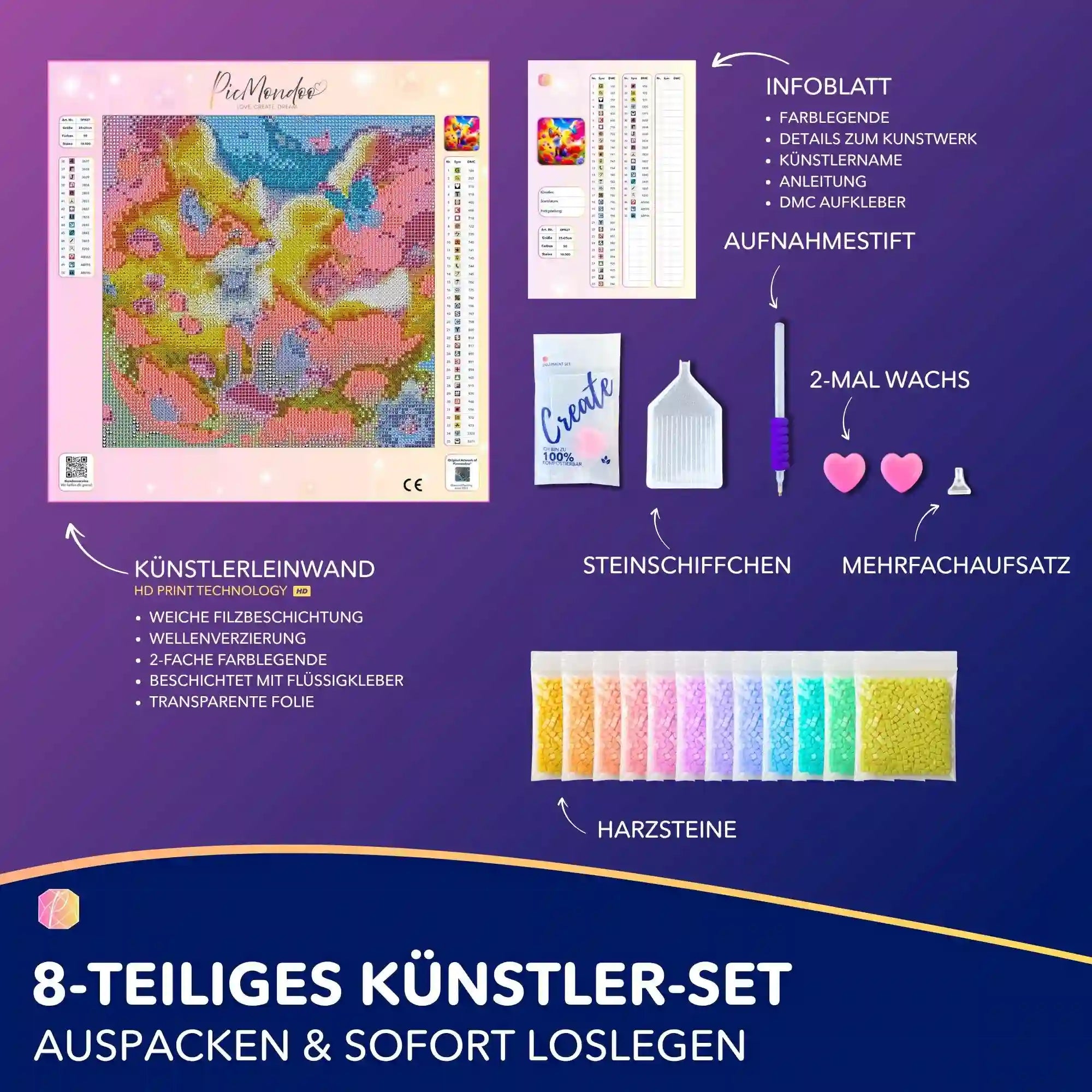 Diamond Painting Kids - Der kleine Fuchs im Zauberland