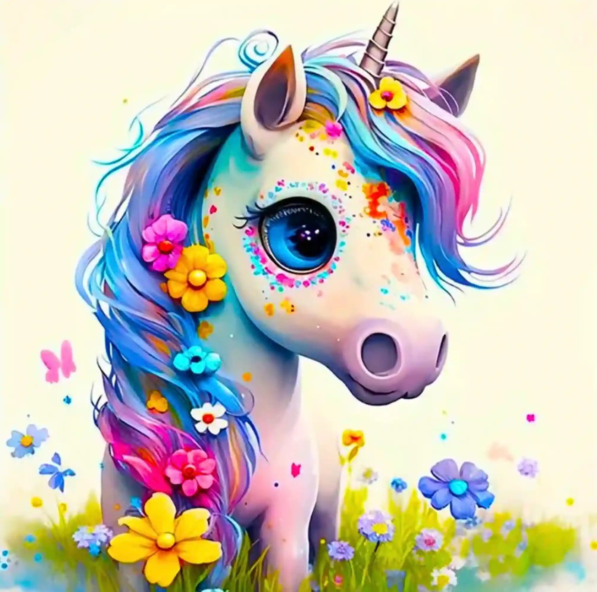 Diamond Painting Kids - Süßes Einhorn
