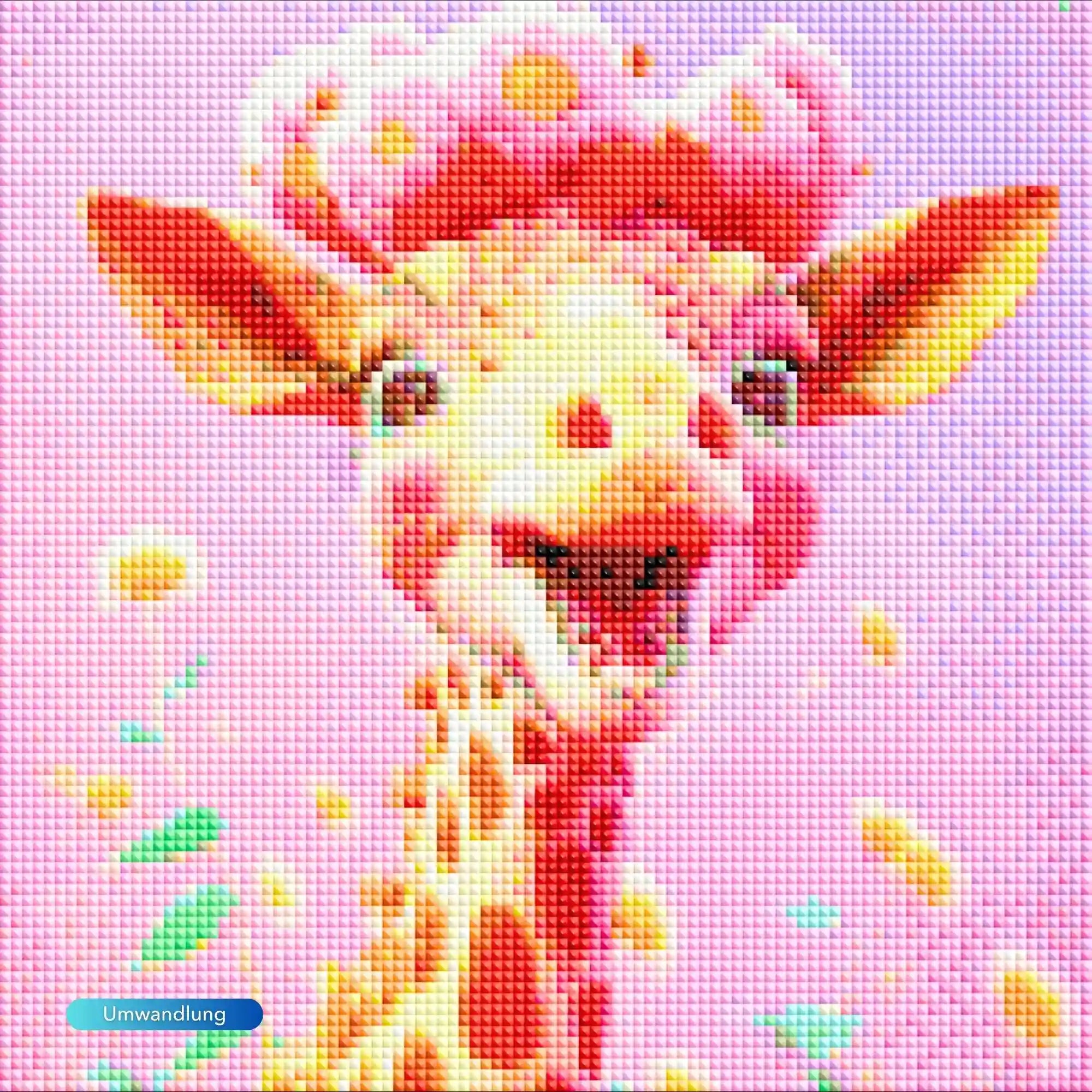 Diamond Painting Kids - Fröhliche Giraffe