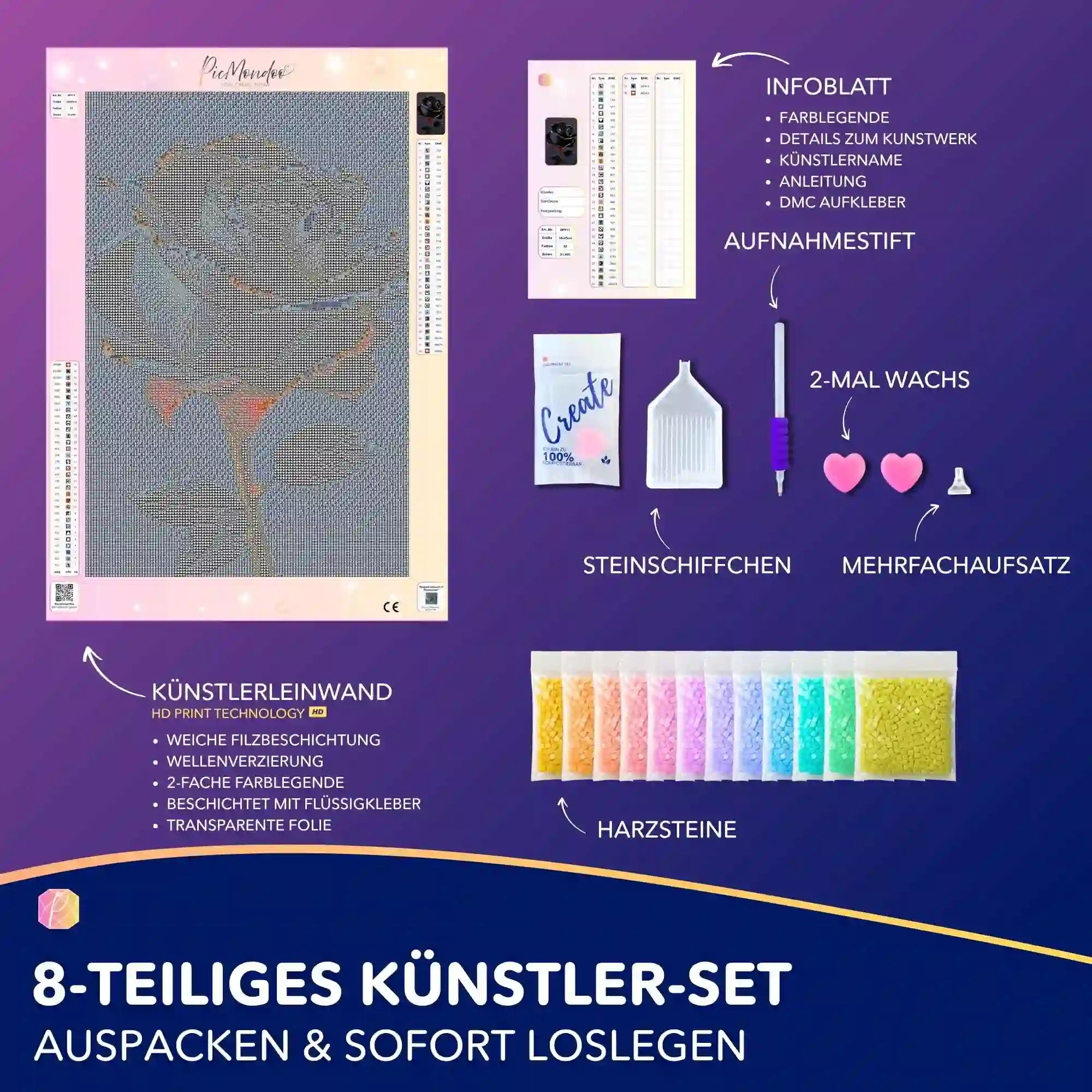 Diamond Painting - Black rose