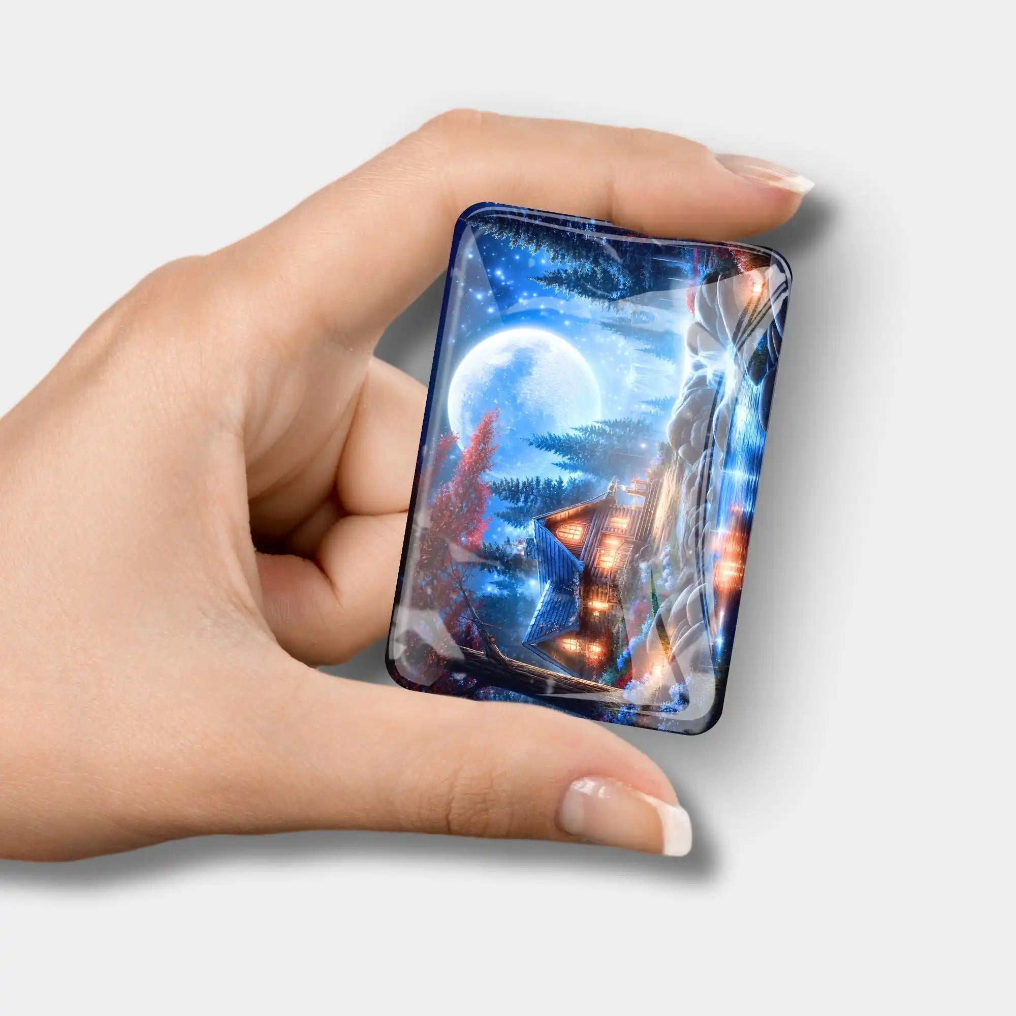 Magischer Cover Minder mit Mondlicht-Motiv als praktisches Zubehör für Diamond Painting und Bastelsets