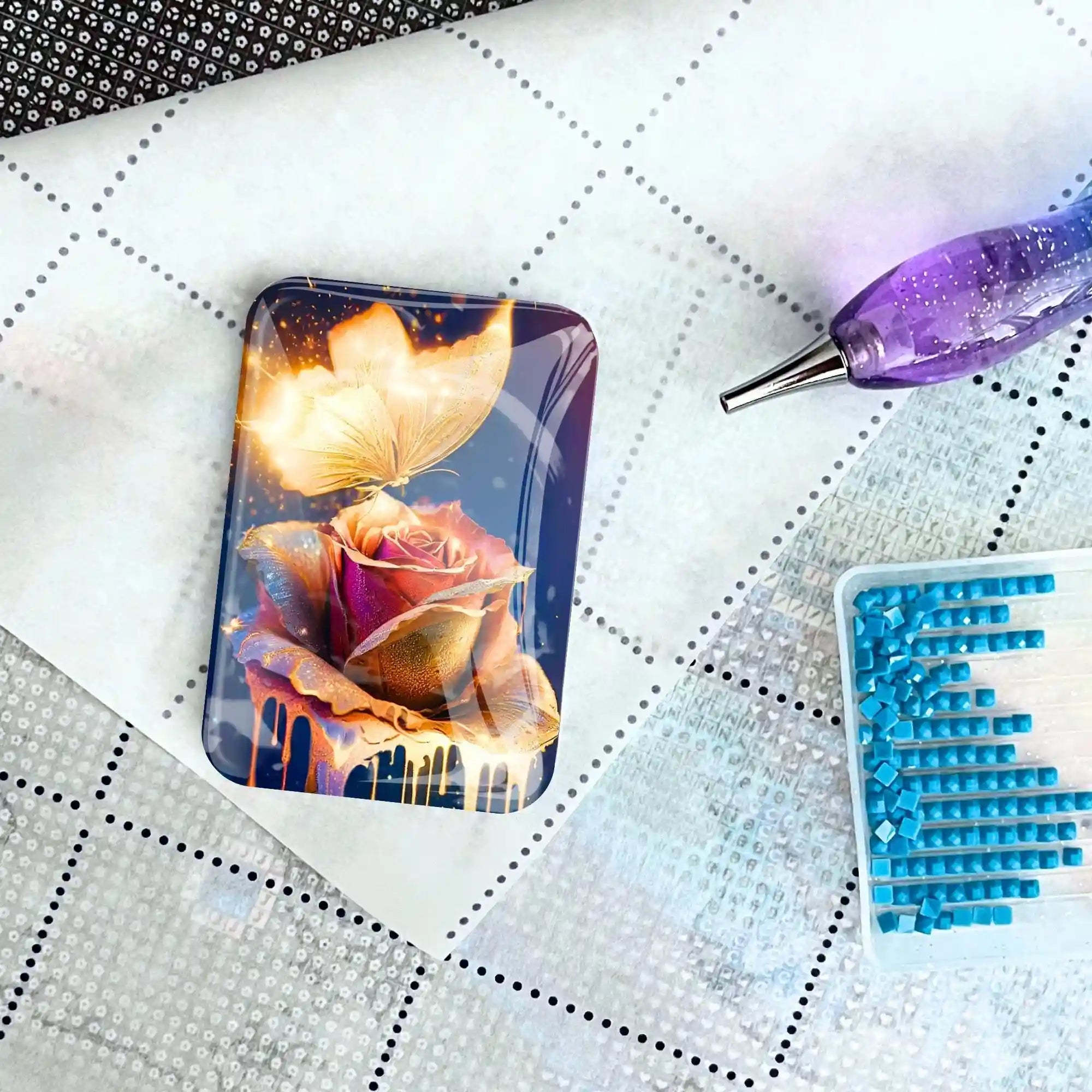 Cover Minder - Goldene Rose