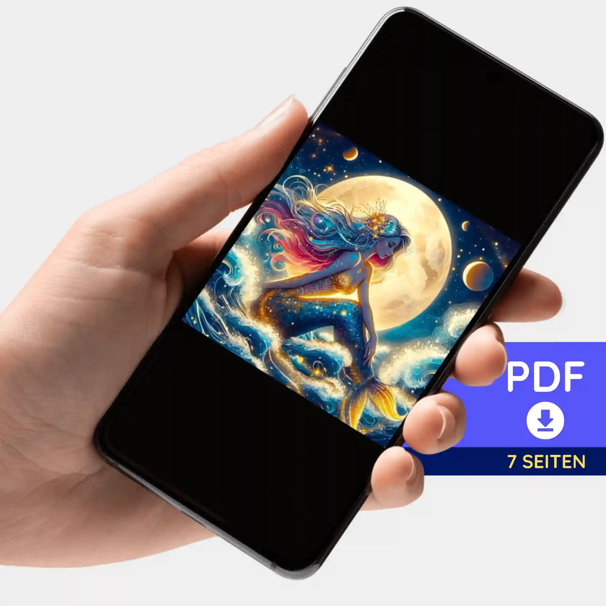 Digitale Bildmappe - Meerjungfrau im Sternenhimmel