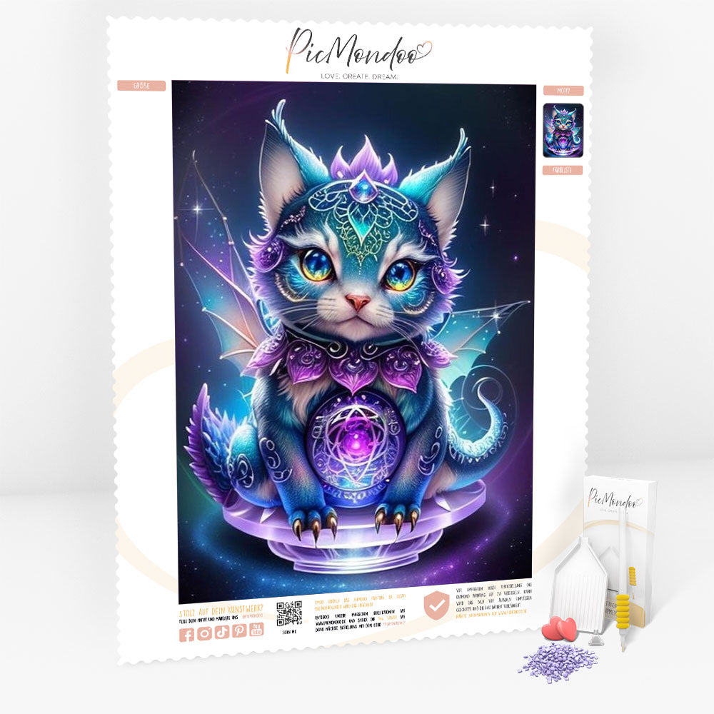 Diamond Painting Leuchtbild Special - Mystical Kitty