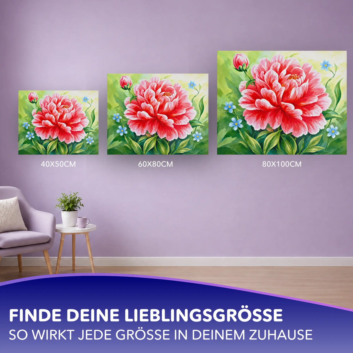 Malen nach Zahlen - Königin der Blüten