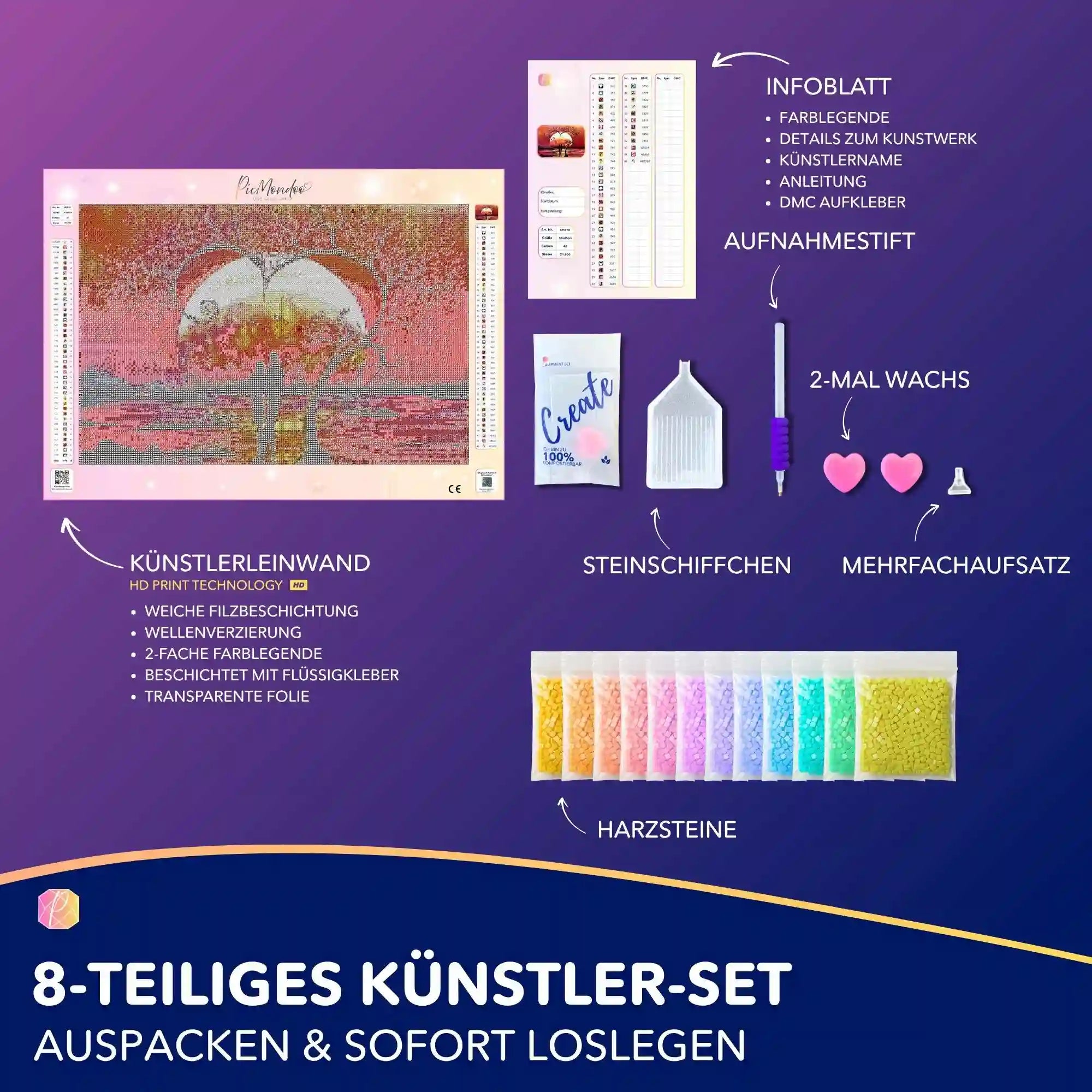 Diamond Painting - Baum der Liebe