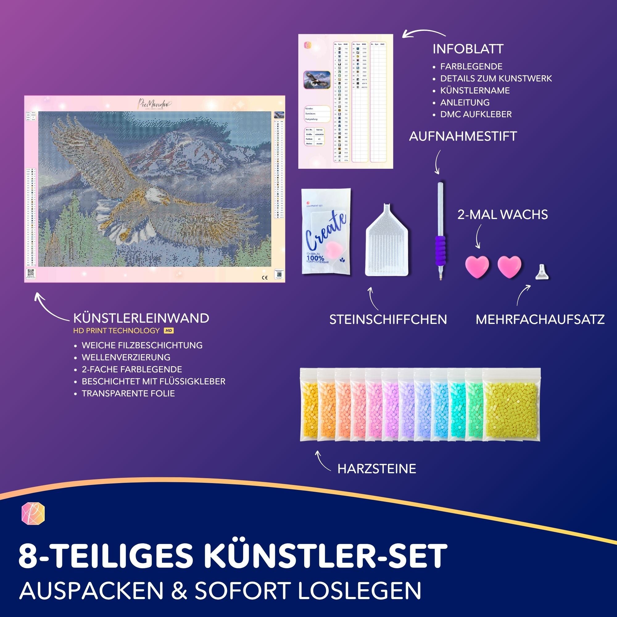 Diamond Painting - Adler der Berge