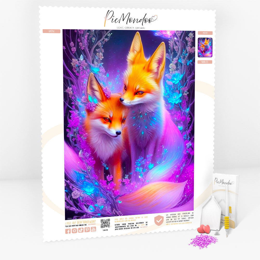 Diamond Painting 7 Tage Special - Purple Fox