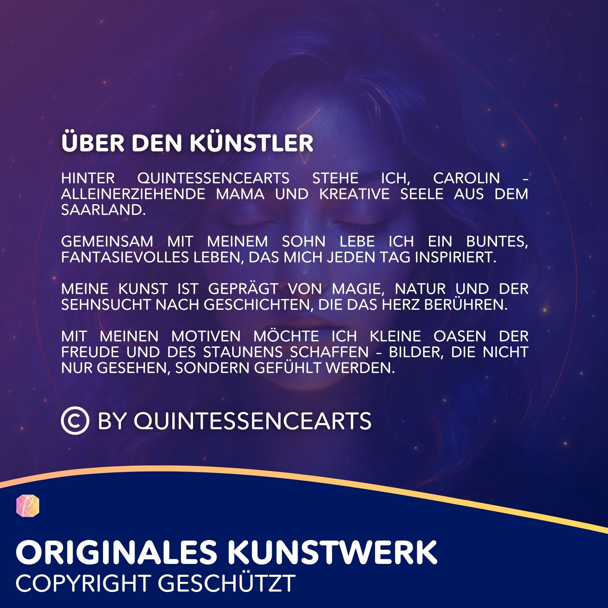 Künstlervorstellung für Diamond Painting Set mit magischem Halloween-Motiv von QuintessenceArts für kreative Bastler