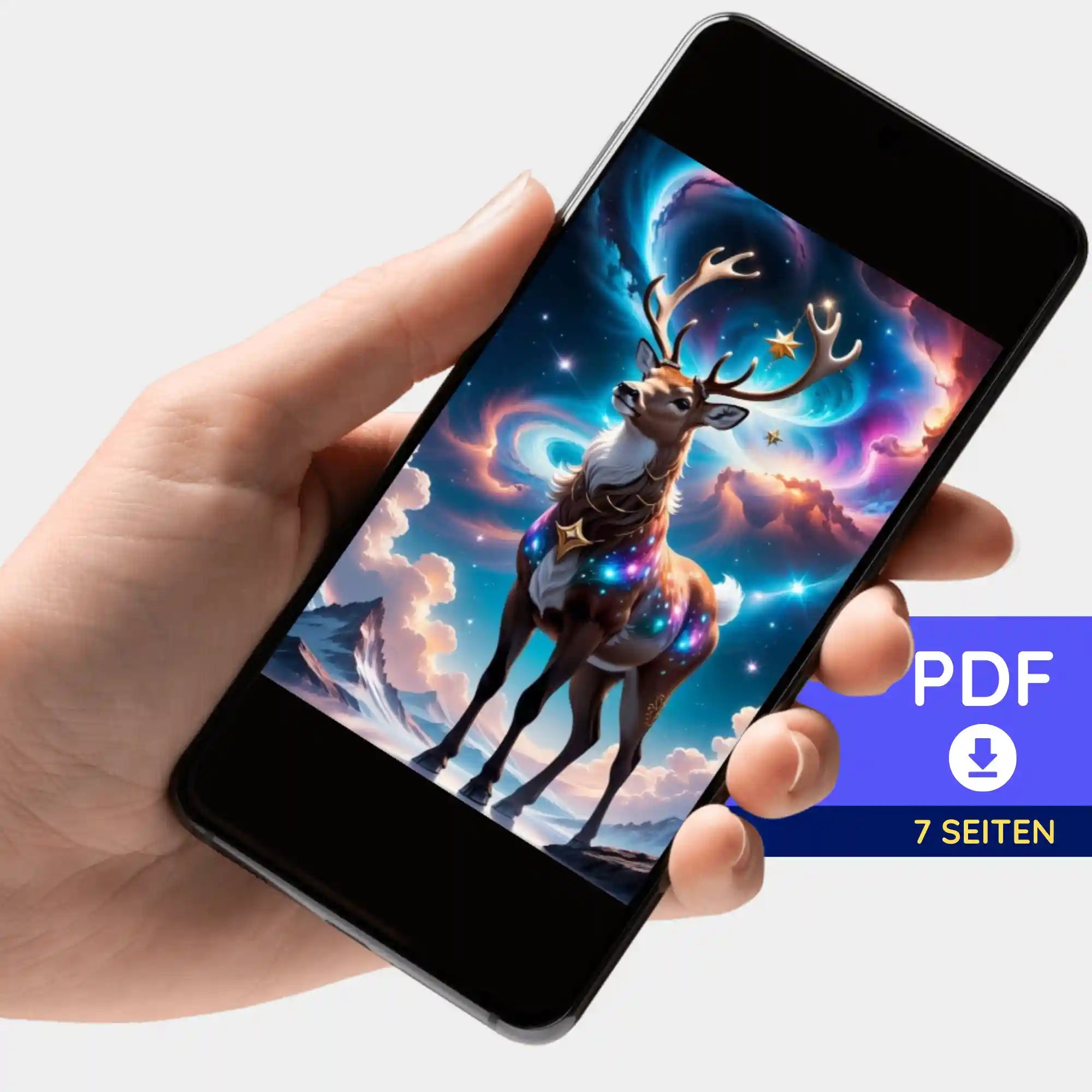 Digitale Bildmappe - Rentier im Abendzauber