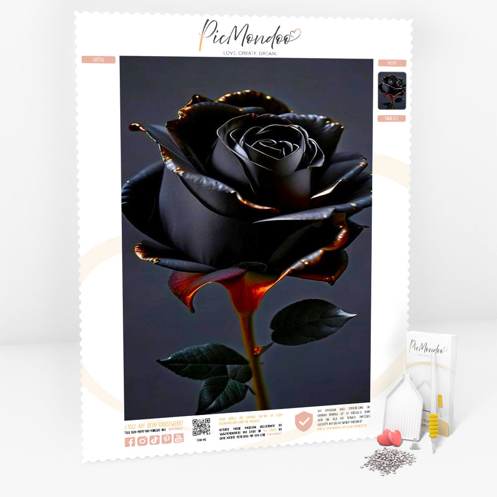 Diamond Painting  Black rose