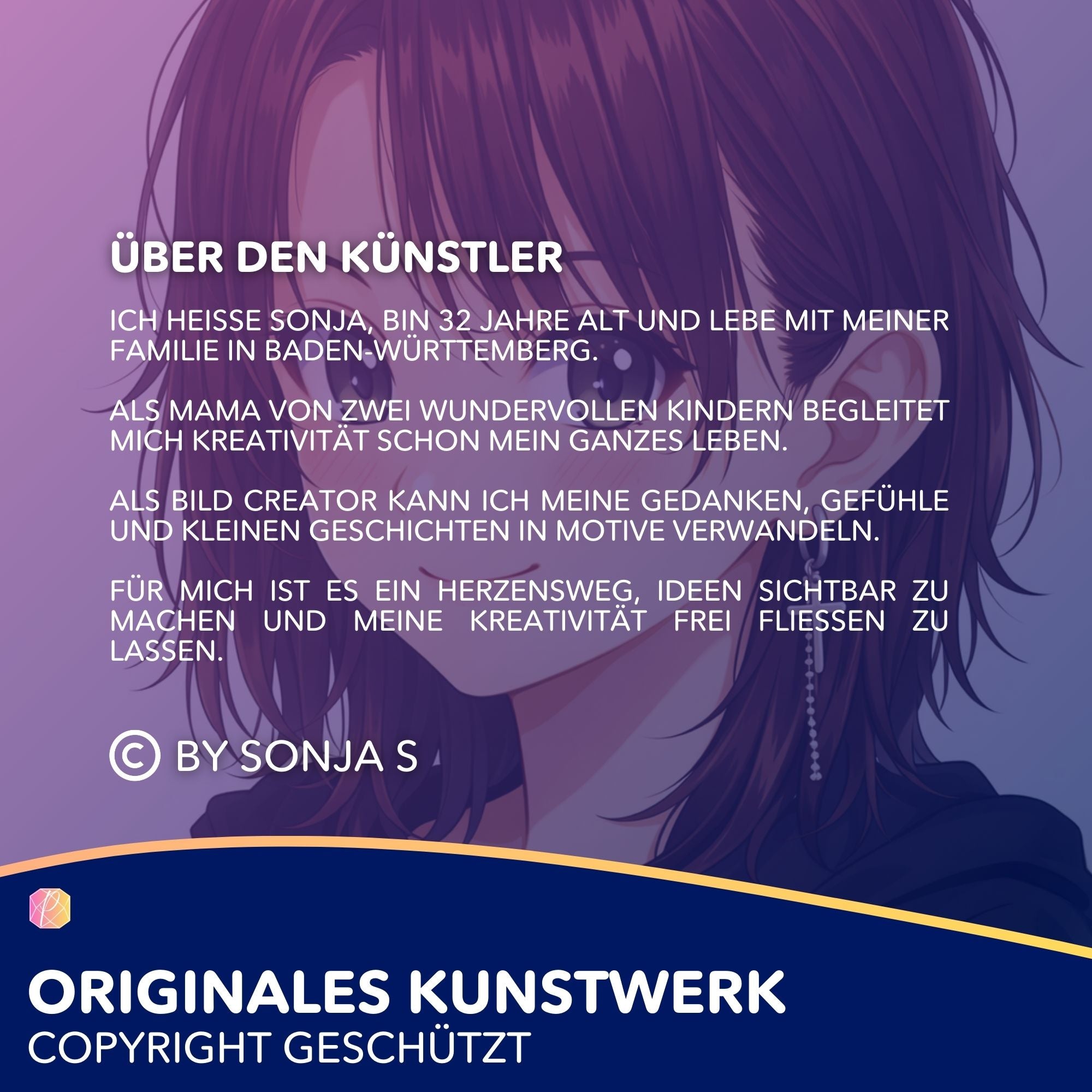 Künstlervorstellung für Diamond Painting und Malen nach Zahlen Motive von Sonja S für Picmondoo
