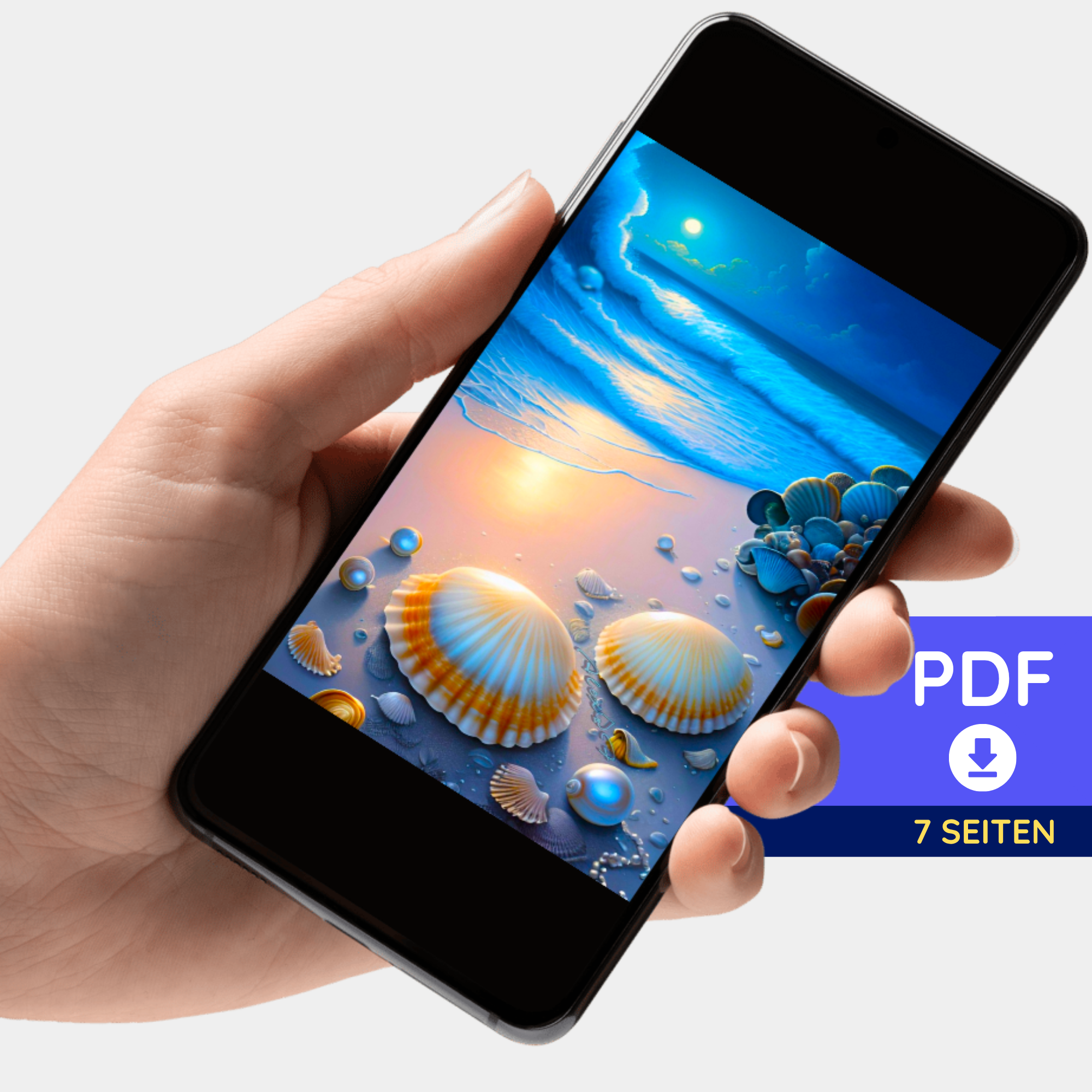 Digitale Bildmappe - Strand im Nachtglanz