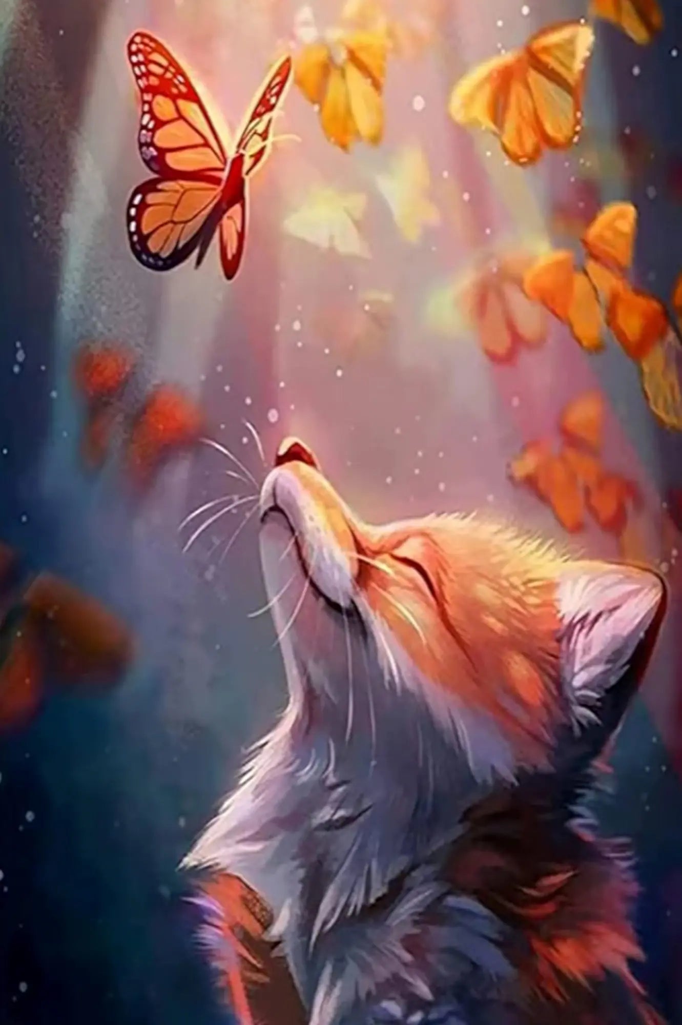 Diamond Painting - Süßer Fuchs im Laubwald