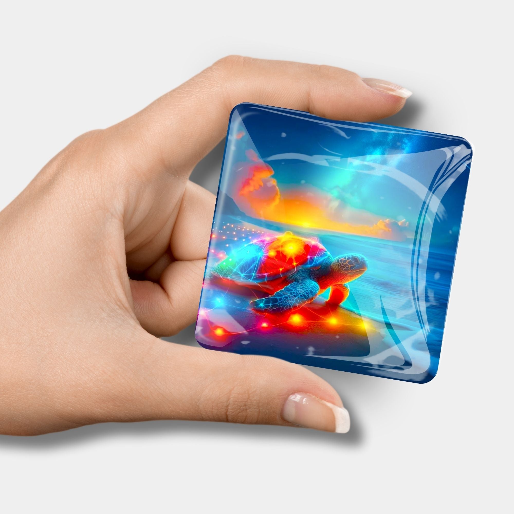 Cover Minder -Colorful sparkling turtle