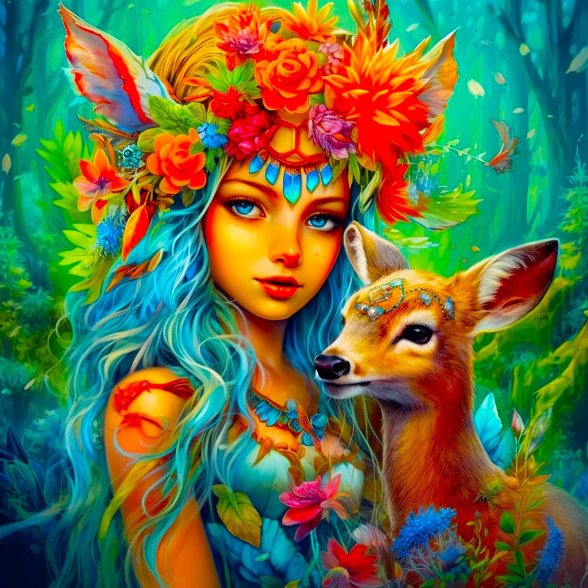 Diamond Painting - Waldmädchen