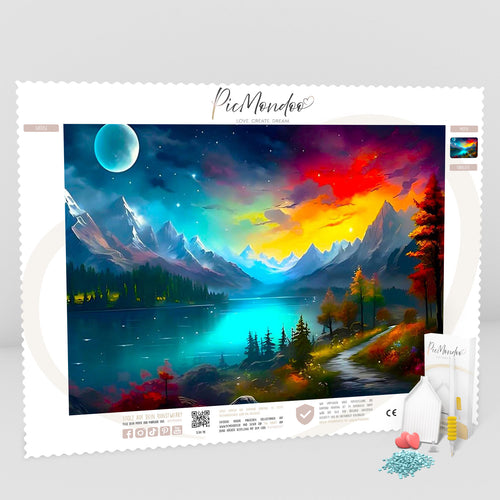 Diamond Painting 7 Tage Special - Welt der Berge in Aquarell